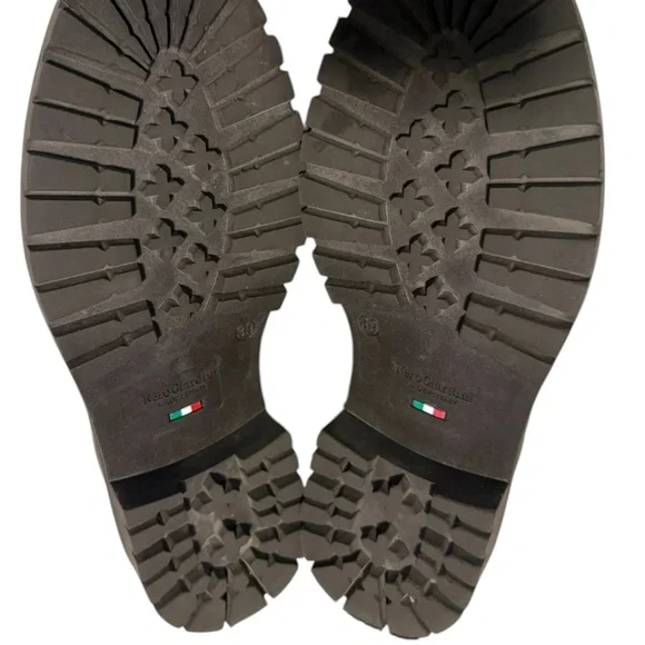 Nero Giardini Metallic Leather Chain Lug-Sole Loafers Size 39 - Picture 9 of 9